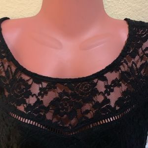 Torrid women’s plus size cute black lace dress